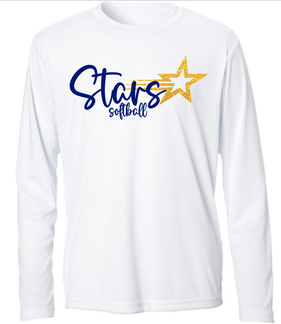 Stars Softball Glitter Star