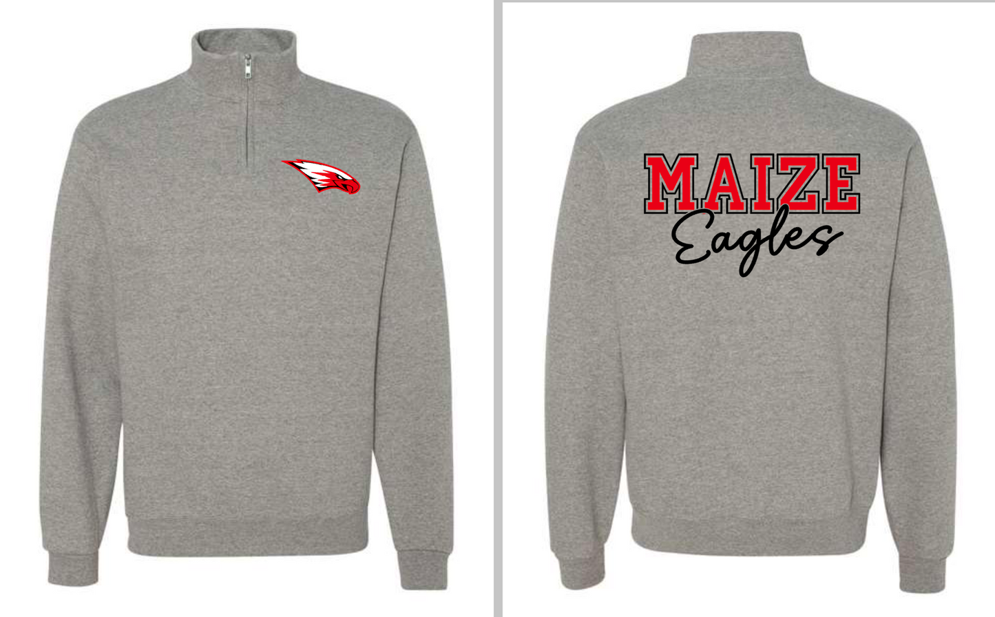 Maize Eagles 1/4 zip - ADULT