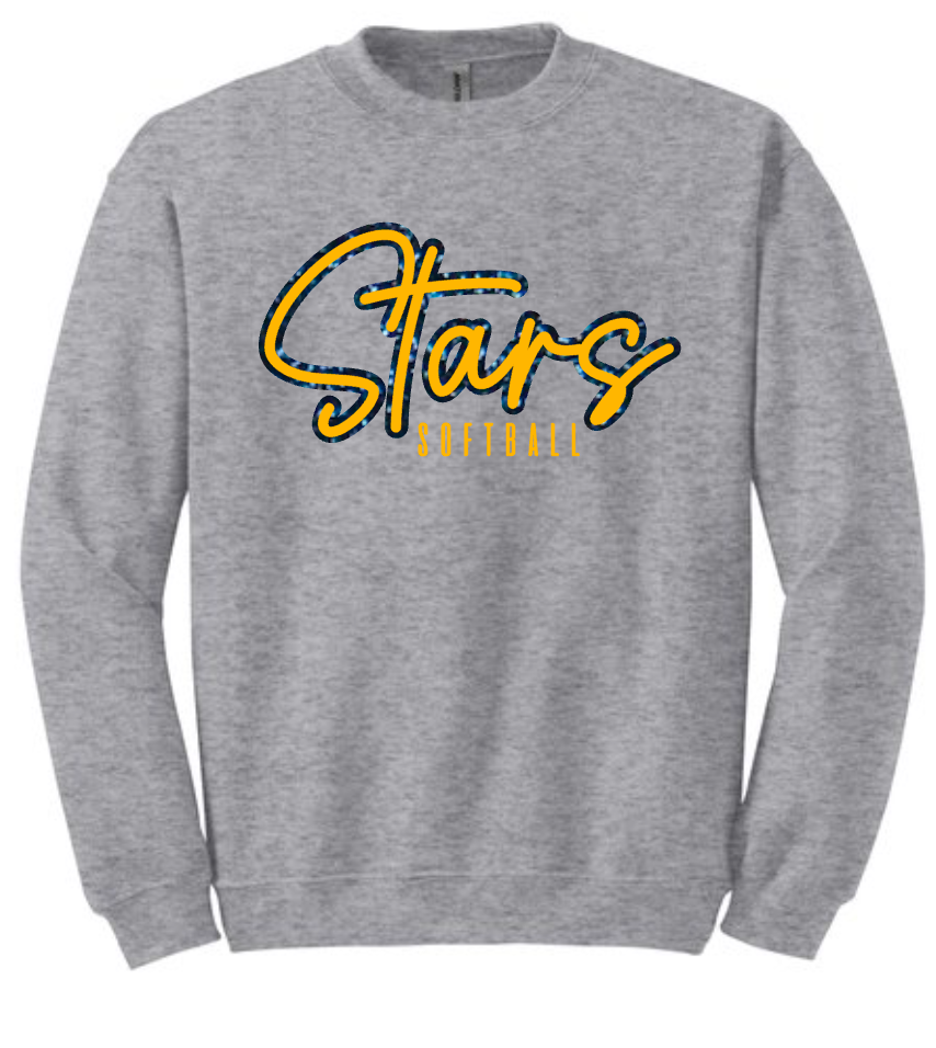 Stars Softball Glitter/Puff