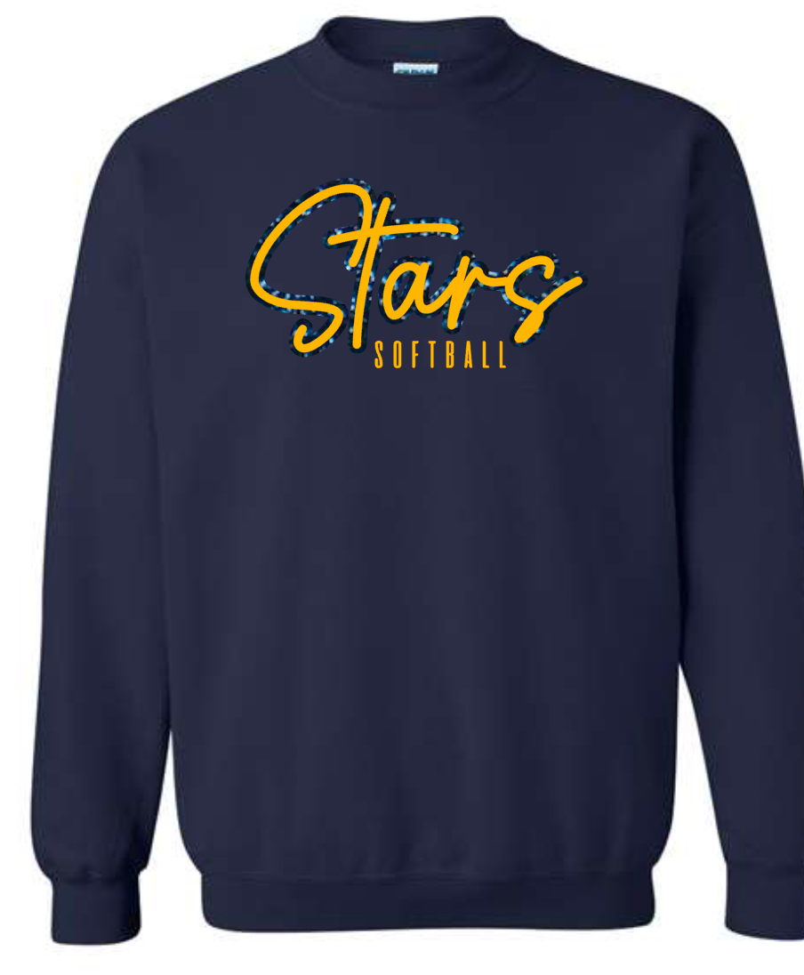 Stars Softball Glitter/Puff