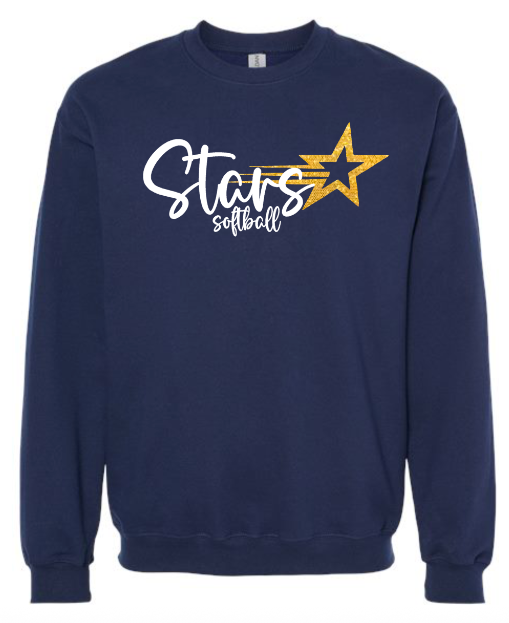 Stars Softball Glitter Star
