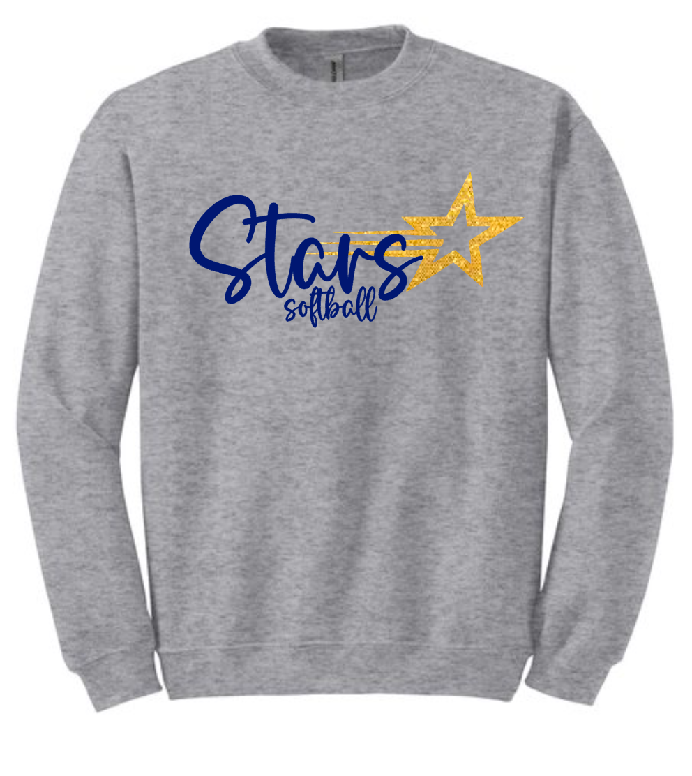 Stars Softball Glitter Star
